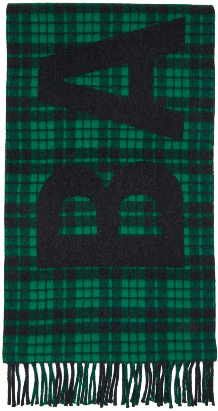 balenciaga tartan scarf