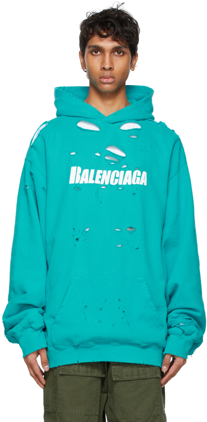 BALENCIAGA DESTROYED HOODIE デストロイ パーカー-