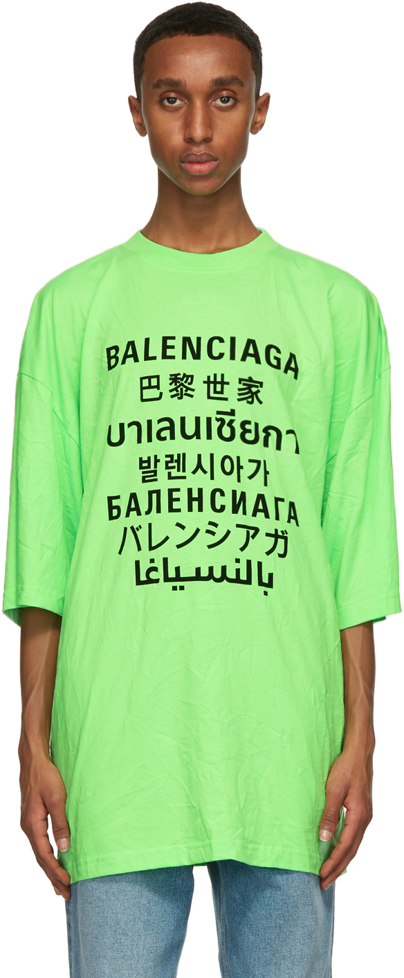 balenciaga t shirt men Green Destroyed  eBay