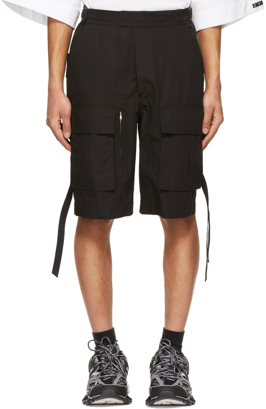 Juun.J: Black Gurkha Pocket Shorts | SSENSE
