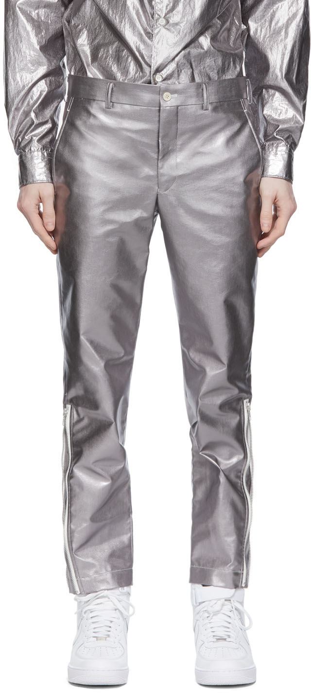 Silver Lamé Trousers