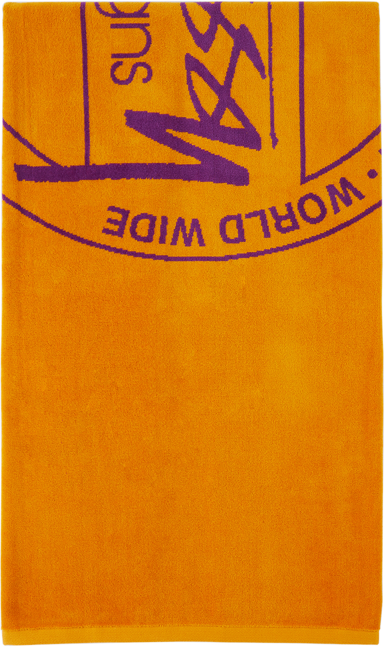 Orange Jacquard Dot Towel