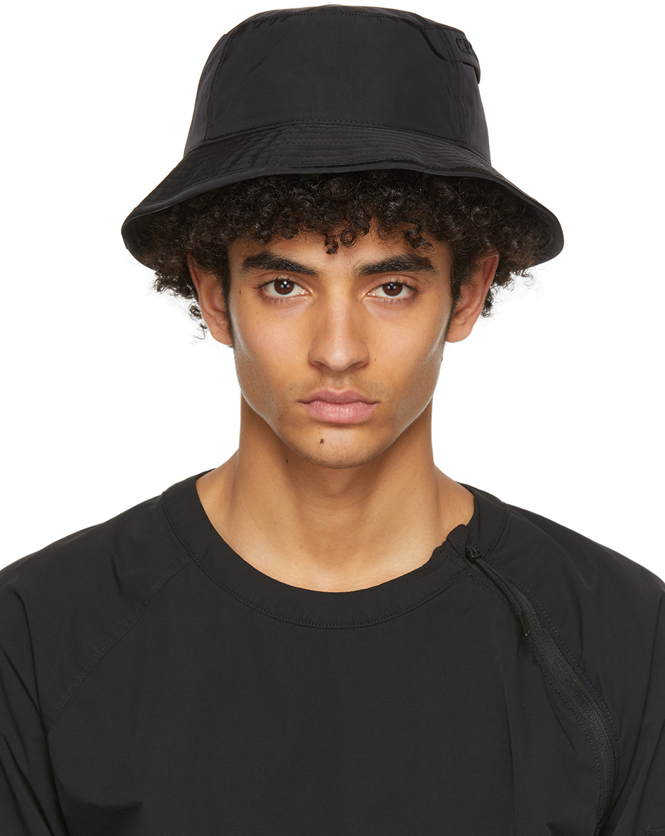 C.P. Company: Black Chrome Garment-Dyed Bucket Hat | SSENSE