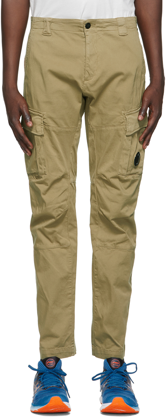 cp company garment dyed stretch sateen cargo pants