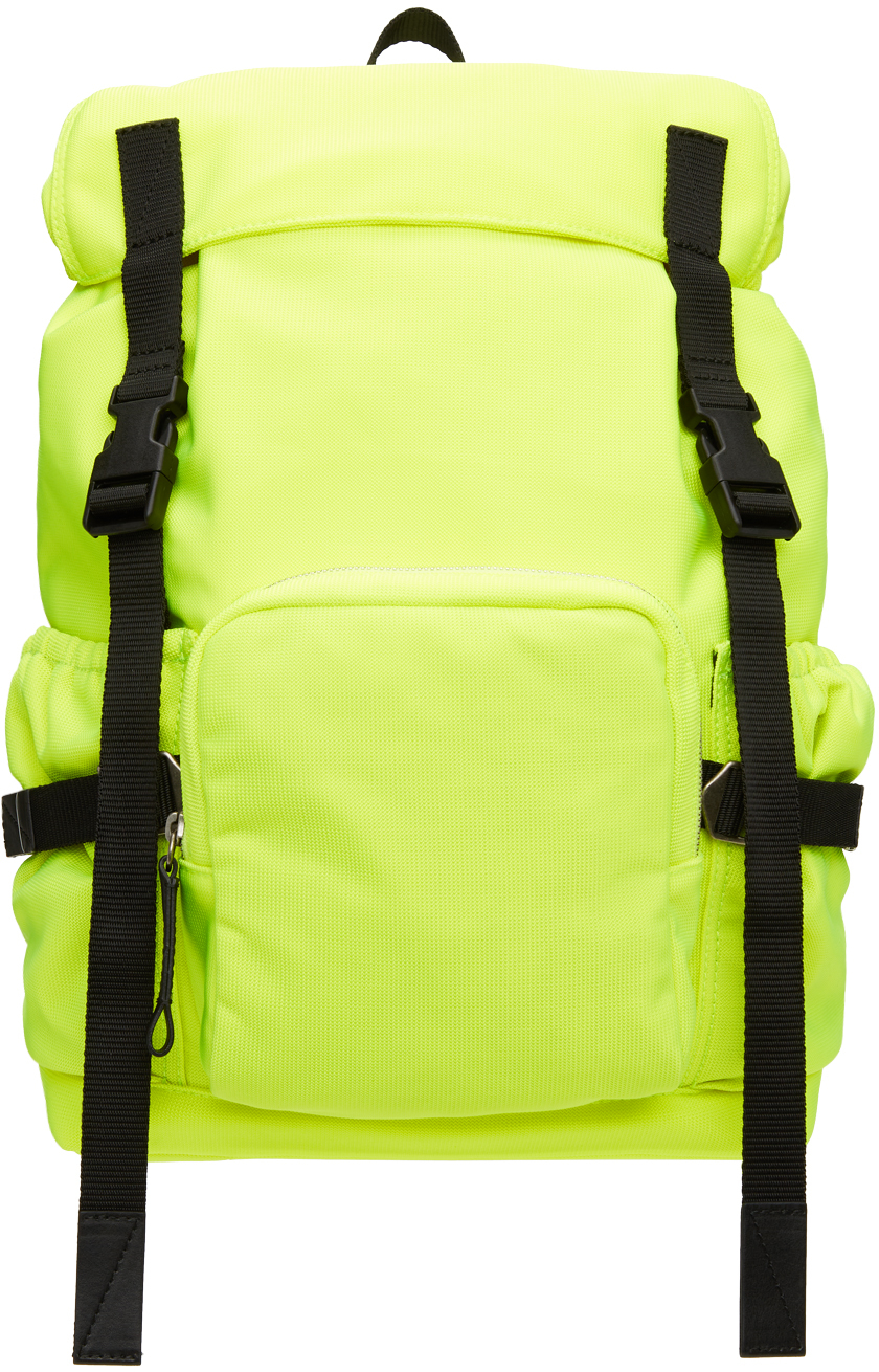 And team Police station Death jaw Dries Van Noten: Yellow Nylon Canvas Backpack | SSENSE