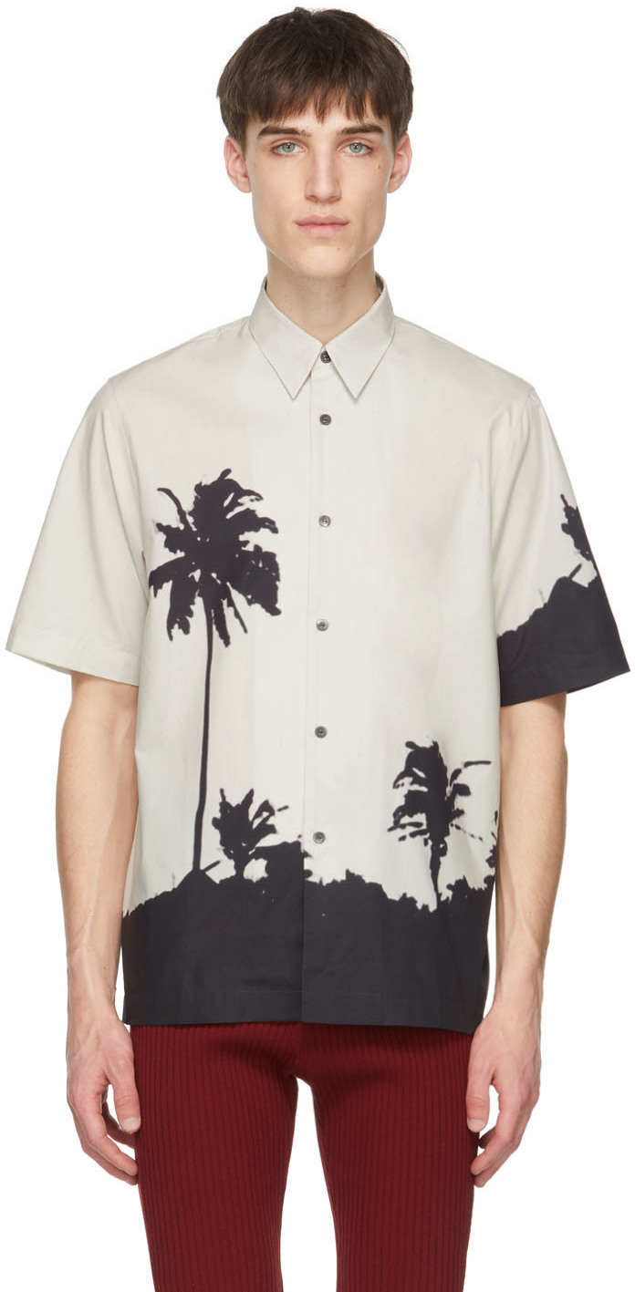 Dries Van Noten: Off-White & Black Len Lye Edition Tattoo Short Sleeve ...