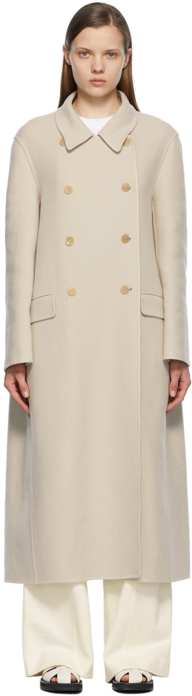 The Row Beige Cashmere Dilona Coat 211359F067000