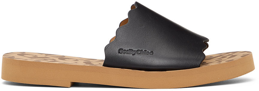See by Chloï¿½ Black Essie Sandals