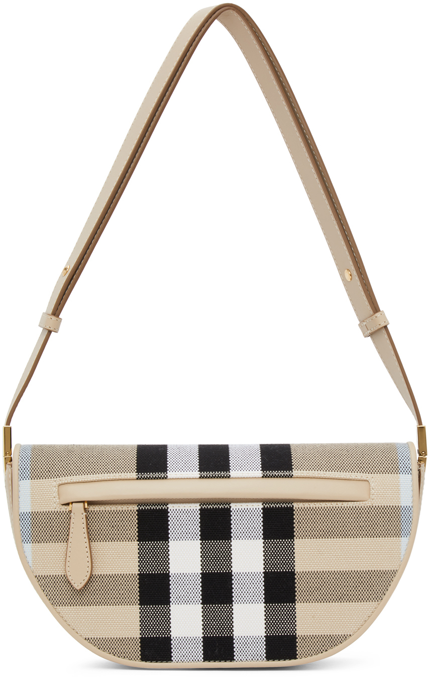 Burberry Beige Small Check Olympia Bag