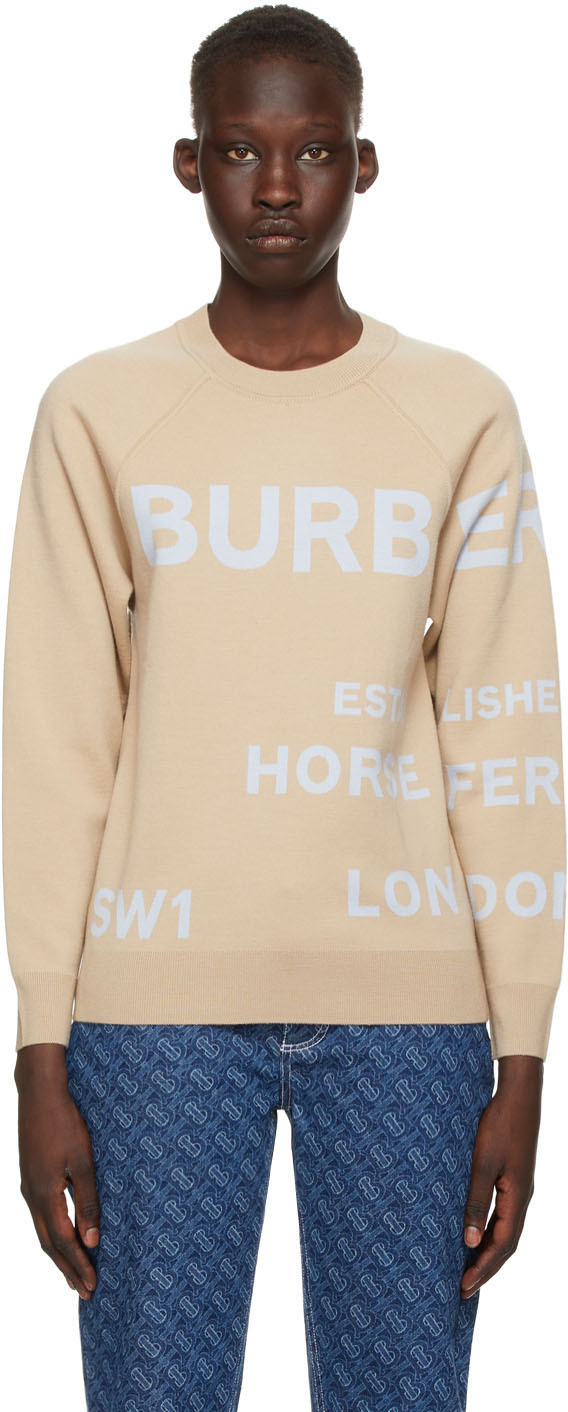 Burberry Beige 'Horseferry' Ashli Sweater