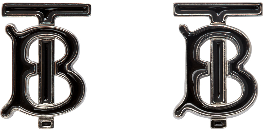 Burberry Black & Silver TB Cufflinks