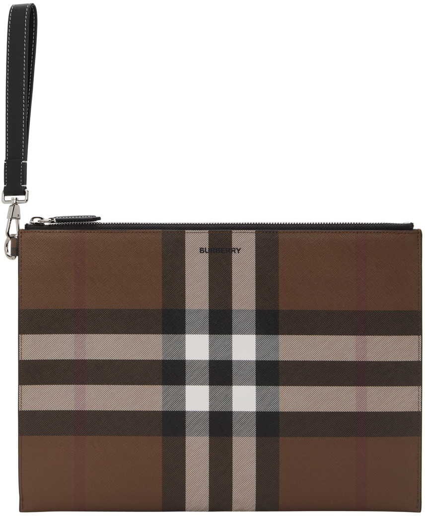 Burberry Vintage Check E-canvas Pouch for Men