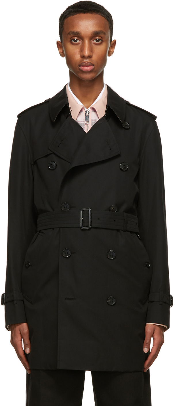 black warm trench coat