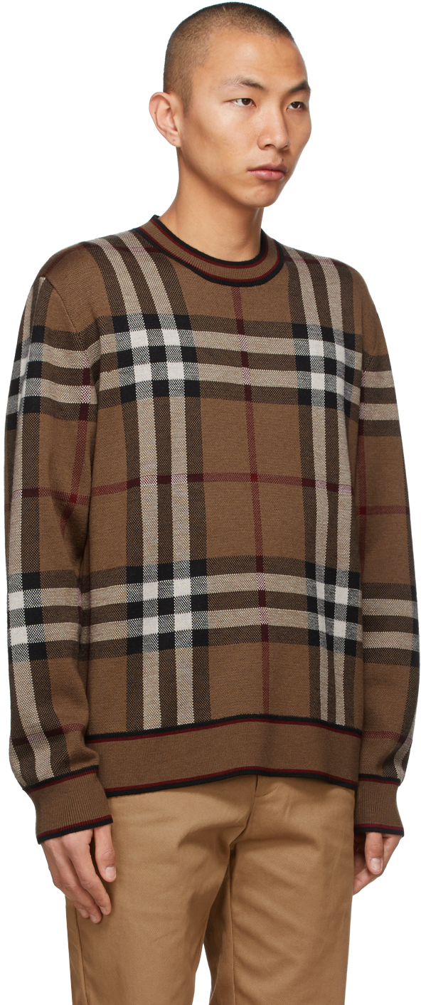 Burberry ブラウン チェック セーター