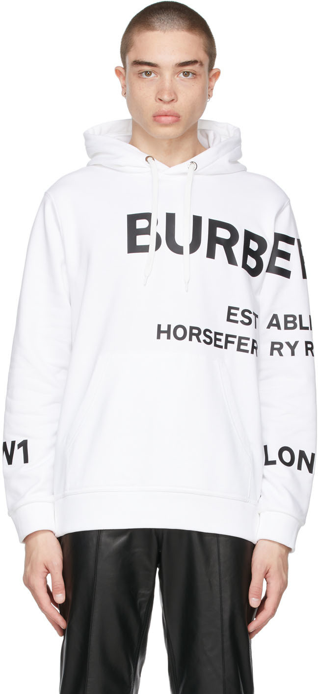 burberry hoodie white
