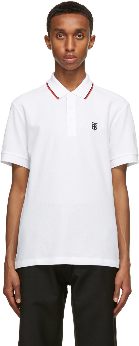 mens black burberry polo