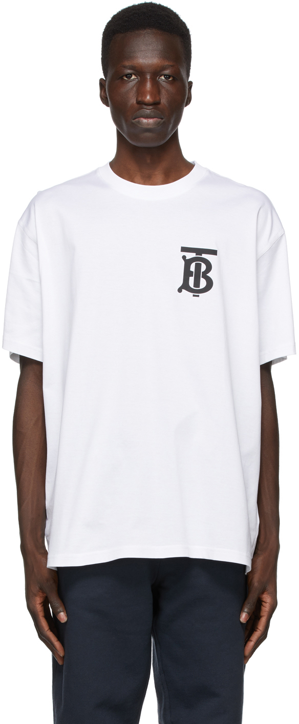 White TB Monogram Emerson T-Shirt