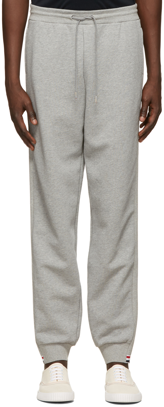 Thom Browne: Grey RWB Stripe Loopback 