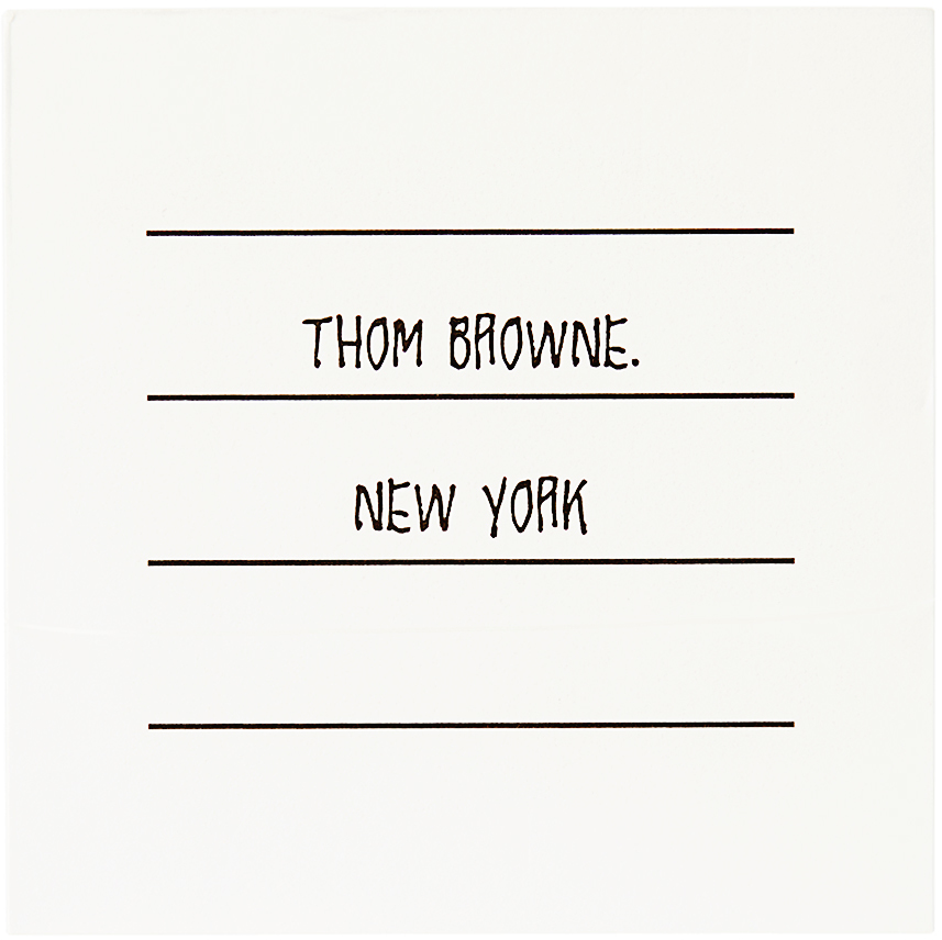 Thom Browne White Logo Post it Notes 211381M489805