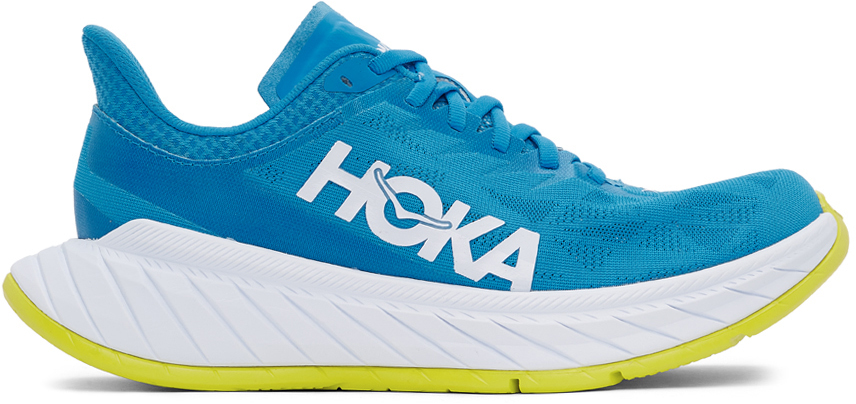 HOKA ONE ONE Carbon X 2 - Men's Racing Flats - Diva Blue / Citrus - 1113526-DBCTR