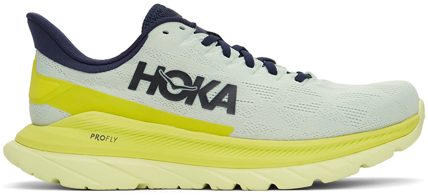 HOKA: Blue Mach 4 Sneakers | SSENSE