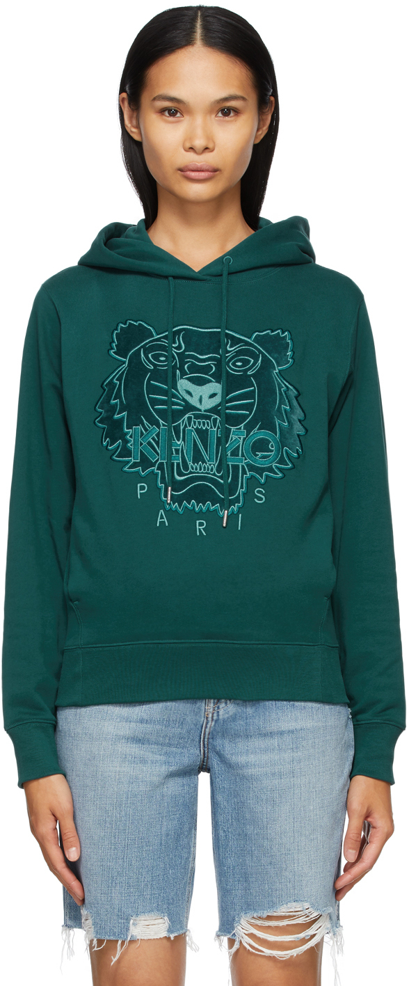 kenzo blue velvet sweatshirt