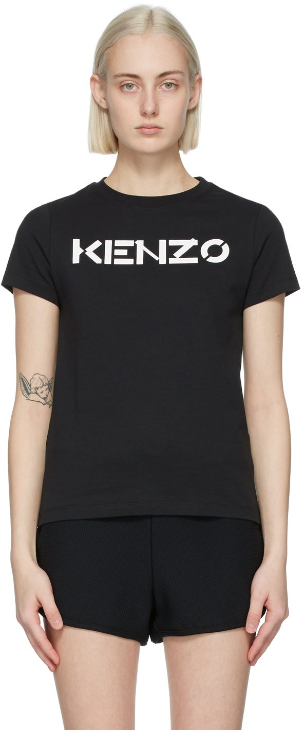 kenzo black logo t shirt