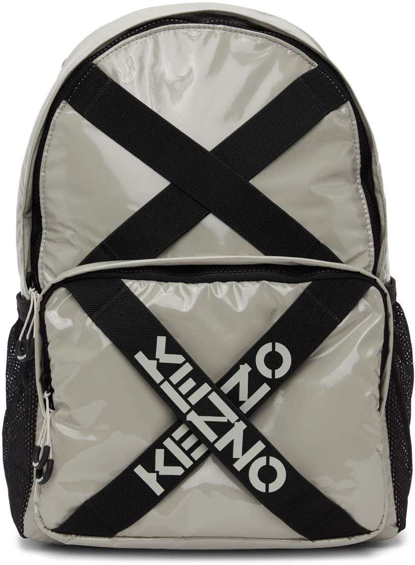 Kenzo Grey Sport Logo Backback
