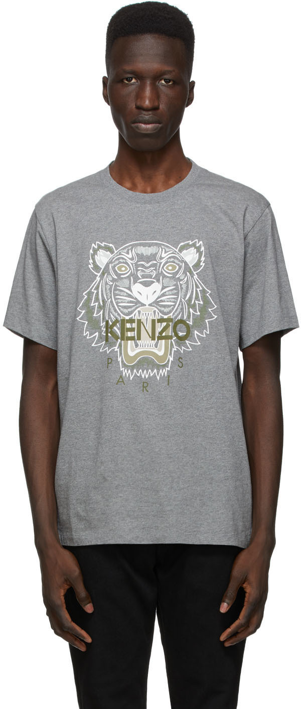 kenzo grey tiger t shirt