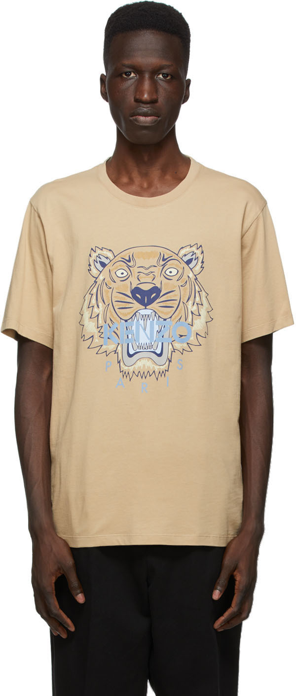 Kenzo Beige Classic Tiger T-Shirt