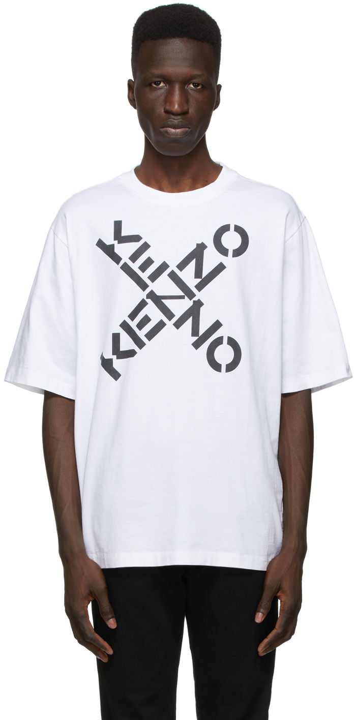 white and black kenzo shirt