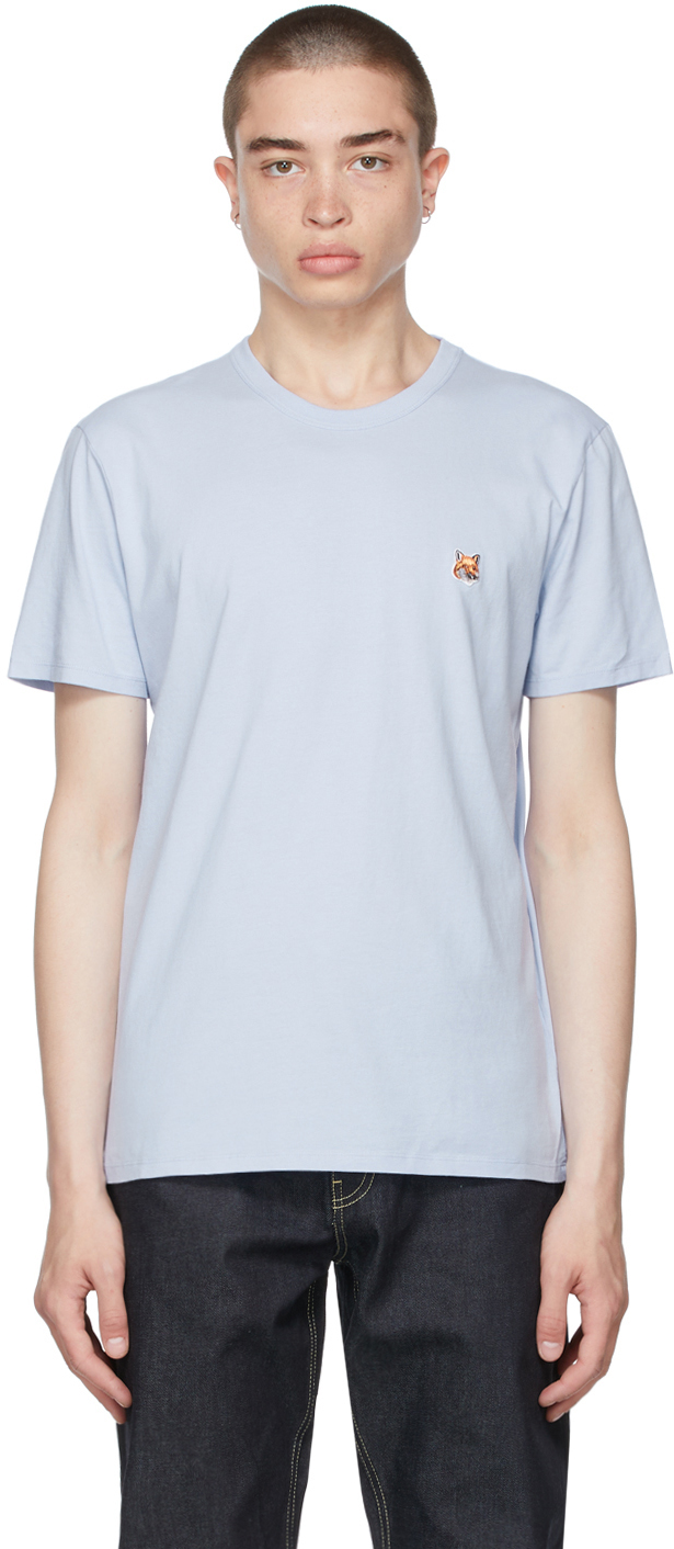 Maison Kitsuné: Blue Fox Head T-Shirt | SSENSE