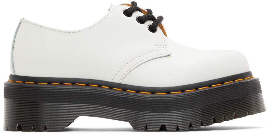 Dr. Martens Derbys 1461 Quad blancs polis à plateformes - 26492100