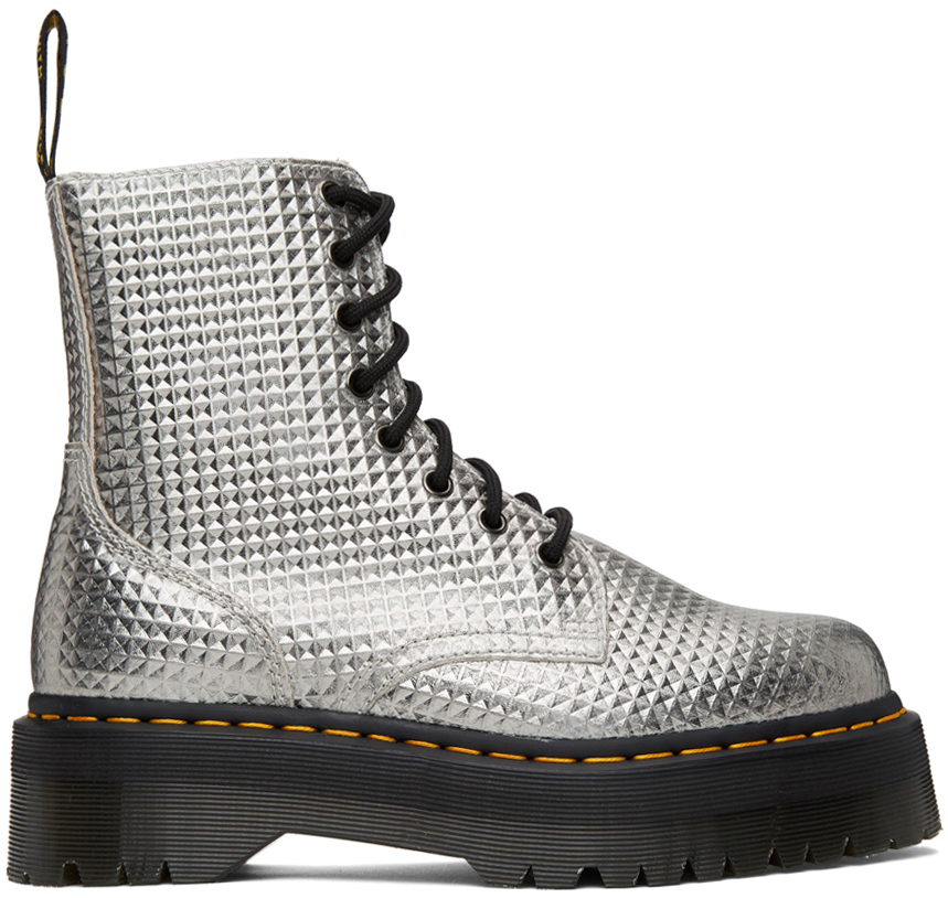 doc martens femme argentées