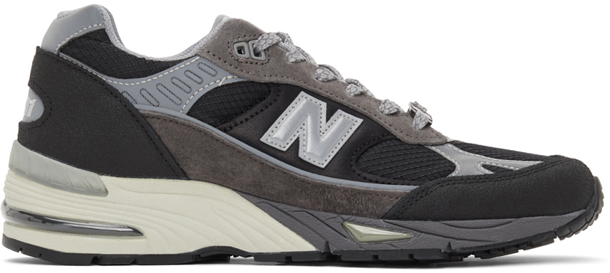 Femme New Balance MADE IN UK 991 - Black/Grey, Black/Grey - W991SJM