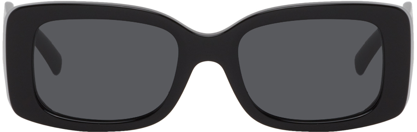 Versace: Black Square 90s Vintage Logo Sunglasses | SSENSE UK