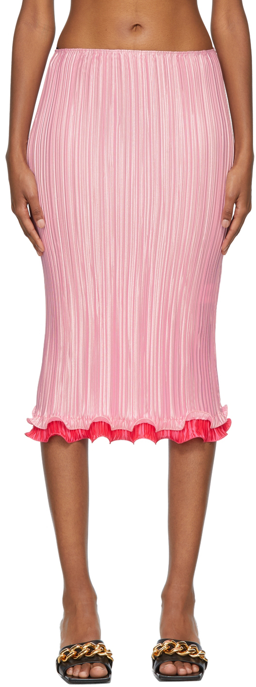 Versace Pink Plissé Skirt