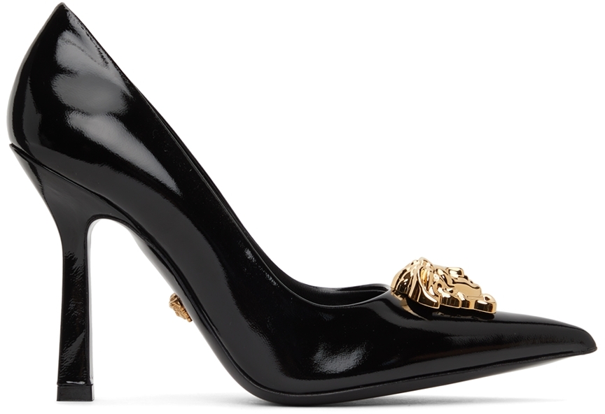 Versace Black Naplak 'La Medusa' Heels