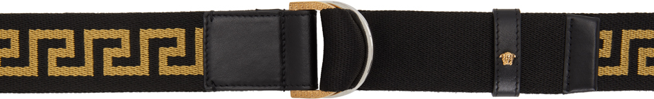 Versace Black & Gold Greca Belt