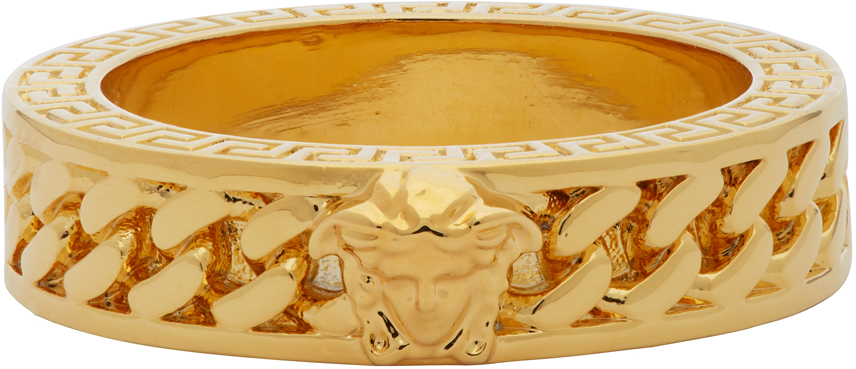 Versace Men's Oversized Medusa Head Ring in Gold Versace
