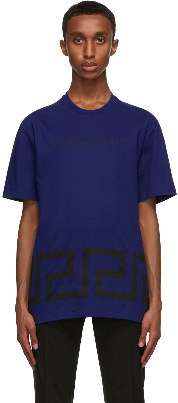 Versace Blue Greca T-Shirt