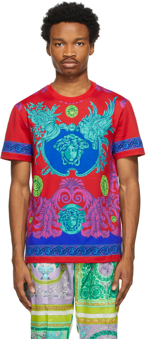 Versace Red Barocco T-Shirt