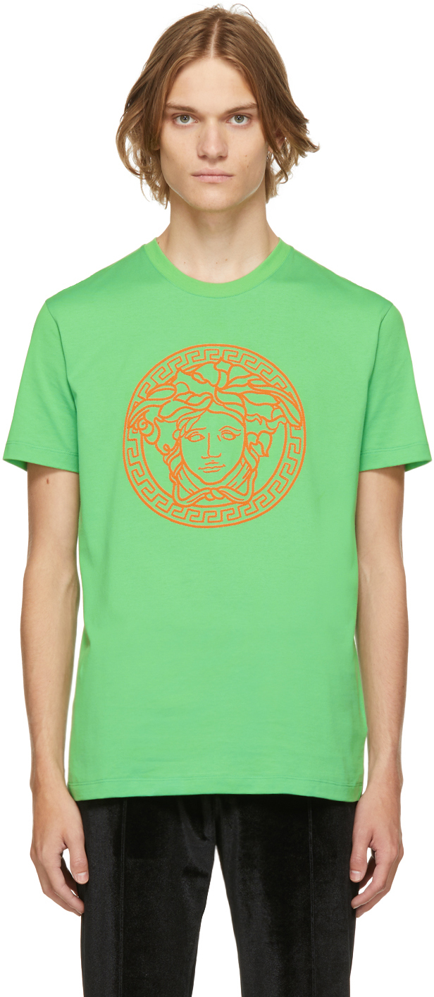 Versace Green Medusa Logo T-Shirt
