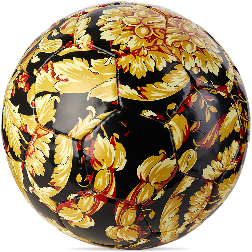 Black & Gold Barocco Soccer Ball