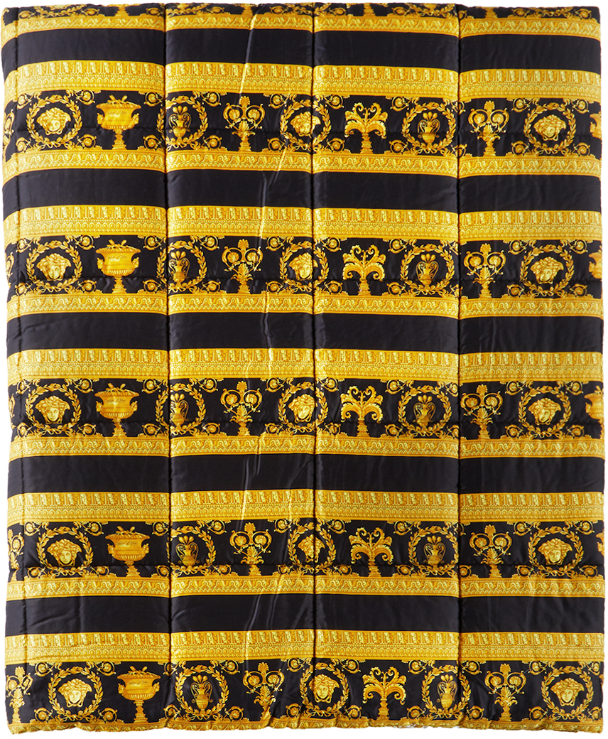 Versace Reversible Black 'I Heart Baroque' Comforter