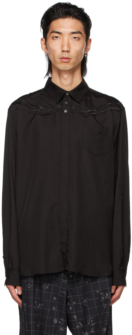 UNDERCOVER: Black Cotton Western Shirt | SSENSE