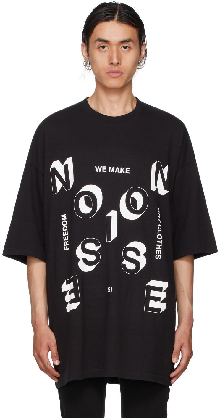 UNDERCOVER: Black 'Noise' T-Shirt | SSENSE Canada