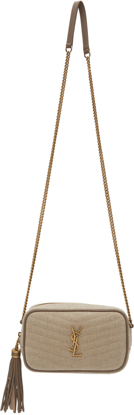 saint laurent mini lou dark beige
