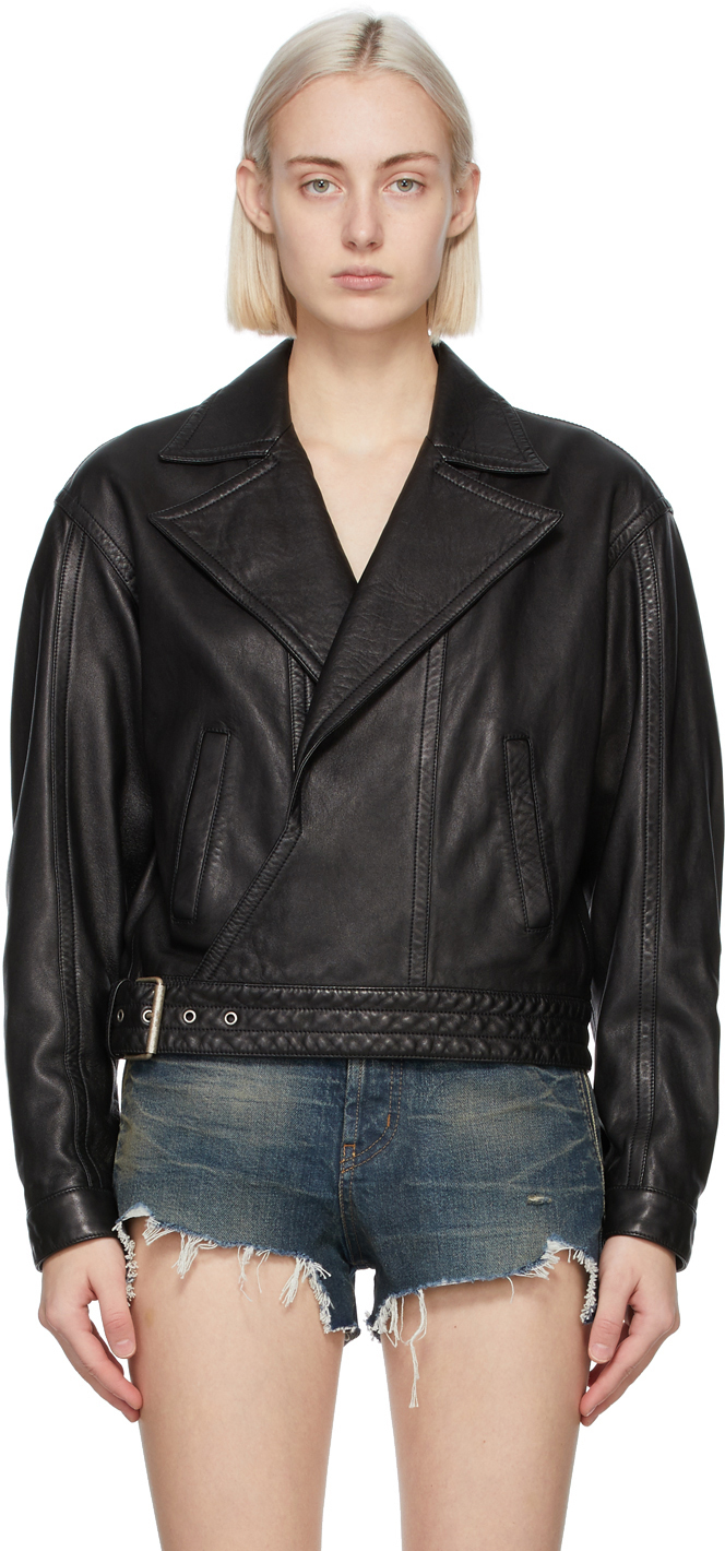 saint laurent leather shirt