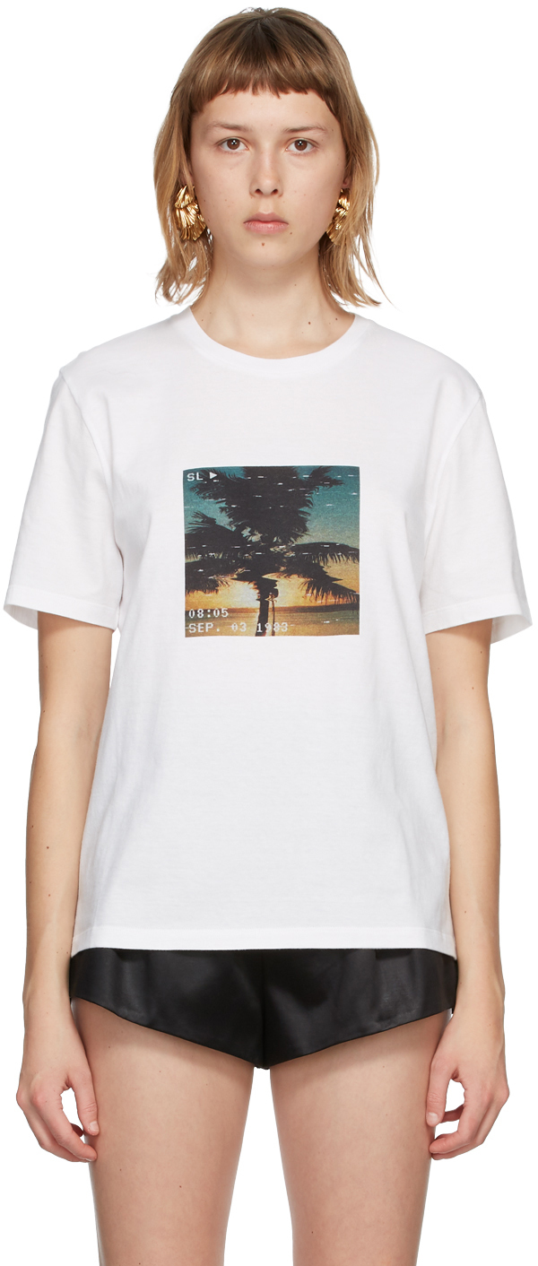 予約中！】 tシャツ sunset vhs サンローラン laurent saint - tシャツ(半袖/袖なし) -  albinofoundation.org